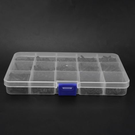 600-teiliges Nylon-Schraubenset M3 5–25 mm Linsenkopf-Kreuzschlitzschrauben-Unterlegscheiben-Muttern-Set Schwarz (1/5)