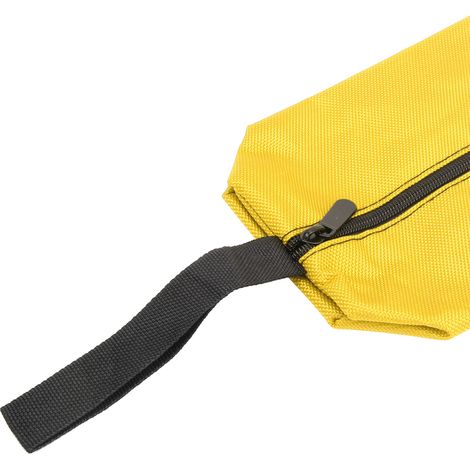 Multifunktionale und verstärkte tragbare Werkzeugtasche für Elektriker, aus wasserdichtem Oxford-Gewebe, kleine Größe 1680D gelb. (1/5)