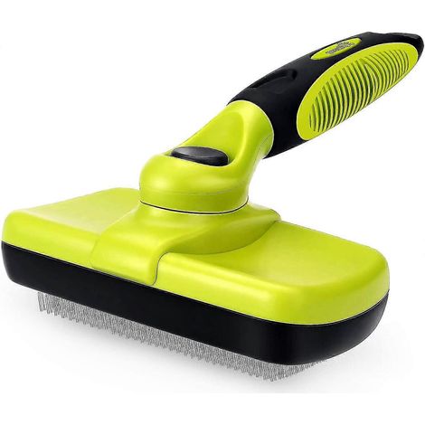 Brosse autonettoyante Pecute pour chiens et chats : élimine jusqu’à 95 % des poils morts et du sous-poil design ergonomique retrait des poils en un clic (brosse autonettoyante). (1/5)