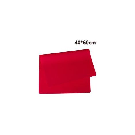 Set de table en silicone uni rouge, grand format (40 x 60 cm). (1/5)