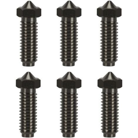 6PCS Hardened Steel for Anycubic Kobra 2, 3D Printer Accessory B0.4mm Hardened Steel Nozzle, High Temperature Resistant for Anycubic Kobra 2, Kobra 2 Neo, 2 Pro, 2 Plus (1/5)