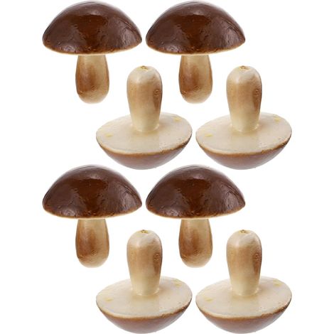 Lot de 8 Modèles de Champignons en Mousse Réalistes Décoration Végétale Artificielle pour Maison et Café Support Solide Décor de Scène Naturel Altération (1/5)