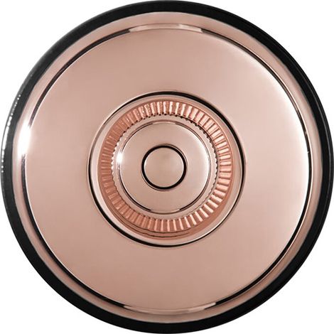 Poussoir en porcellaine noire carcasse et bouton cuivre brillant Dimbler