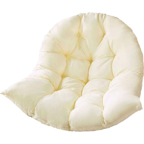 Coussin de siège lavable pour chaise à bascule de jardin, housse de siège suspendue blanche pour intérieur et extérieur (berceau non inclus) (1/5)