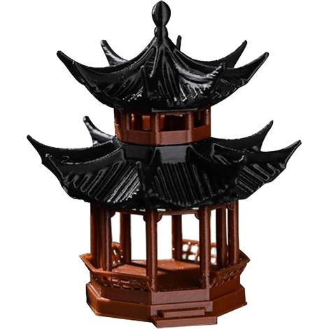 Miniatures de Jardin, Mini Accessoires de Jardin Zen, pagode Miniature en Plastique de 7.2x7.5x8.5 cm, Mini Statue de pagode (1/5)
