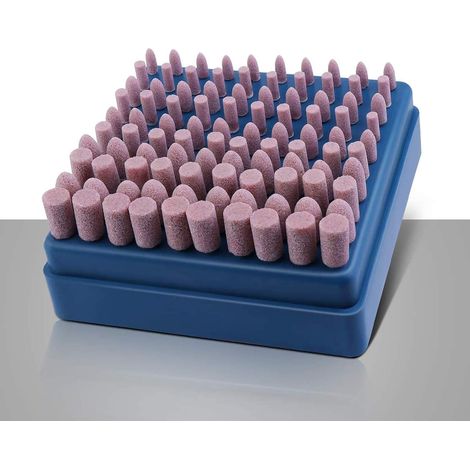 100 pezzi di testina per lucidatura e molatura, asta abrasiva da 3 mm, set di accessori per lucidatura per utensili rotanti, accessori per lucidatura e molatura multifunzionali (1/5)