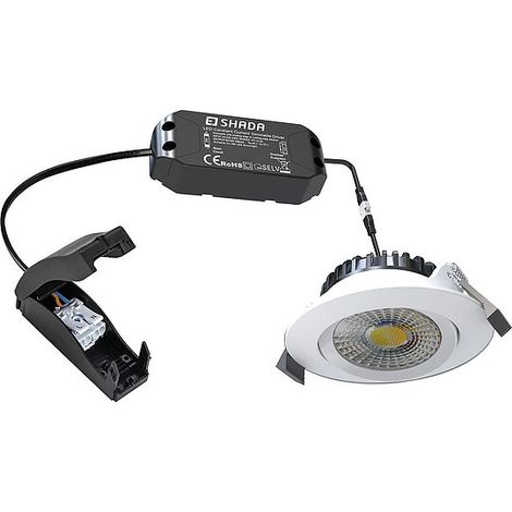 LED's light LED Einbaustrahler 6W, 800K - 2700K, 530lm - dimmbar - Weiß - 82 x 25 mm