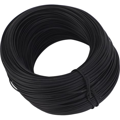 Fil de fer galvanisé pour attacher le fer à béton, 100m, 0,45mm, gaine PVC noire, pour extérieur (1/5)