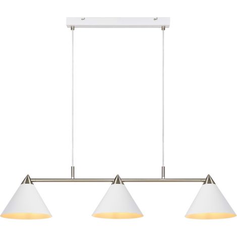Markslojd KLINT Plafonnier Suspension Bar 3 Dome Light Blanc, Acier (1/3)