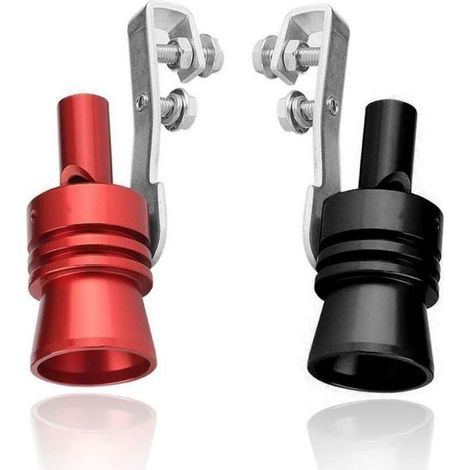 pezzi Fischietto Turbo, Fischietto Turbo Tubo di Scarico BOV Simulatore Valvola Blow-off in Alluminio, Fischietto di Scarico per Auto con Suono Turbo, Simulatore Valvola Blow-Off Tubo di Scarico (Nero (1/4)