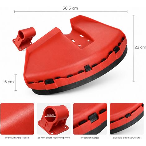 Protection débroussailleuse Axe 28mm ABS Rouge 36,5x22cm Jardinage Extérieur Particulier (1/5)
