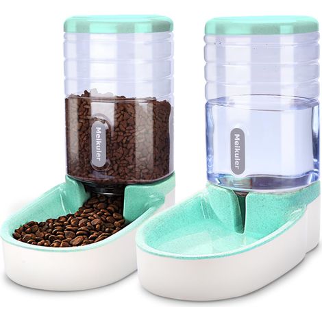 Distributeur Automatique de Nourriture 3.8l avec Pelle, Distributeur Automatique de Nourriture pour Chien et Chat Distributeur de Nourriture sèche pour Animaux de Compagnie (Vert) (1/5)