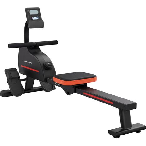 Rameur magnétique, compatible Bluetooth, avec Kinomap et Zwift, 16 niveaux de résistance, 135 x 42 x 72 cm, rouge