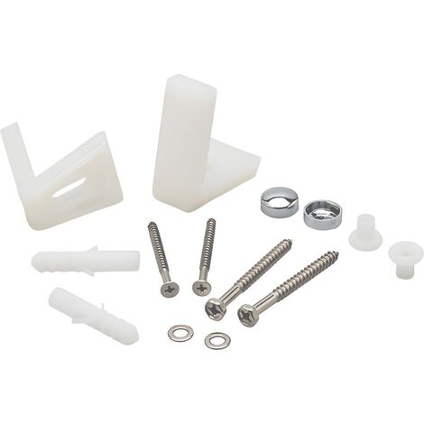 Kit completo di viti e staffe di fissaggio per sanitari a pavimento standard confezione 1 (1/5)