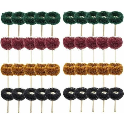 40Pcs 1(25mm) Roue abrasive Roue de polissage pour Dremel Outil rotatif (1/5)