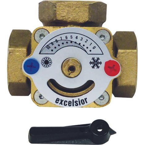 Válvula desviadora de 3 vías con sección giratoria interna Válvula desviadora de 3 vías 3/4" rosca hierro fundido