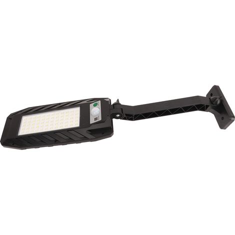 Lampe solaire extérieure avec détecteur de mouvement intégré, 60 LED, télécommande, idéale pour murs, jardins et poubelles. (1/5)