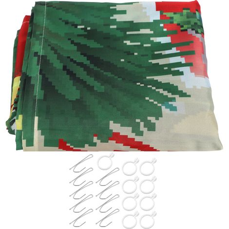 Décoration de Noël pour fenêtre - Rideau imperméable 150x166cm - Ornements pour salon et intérieur (1/5)