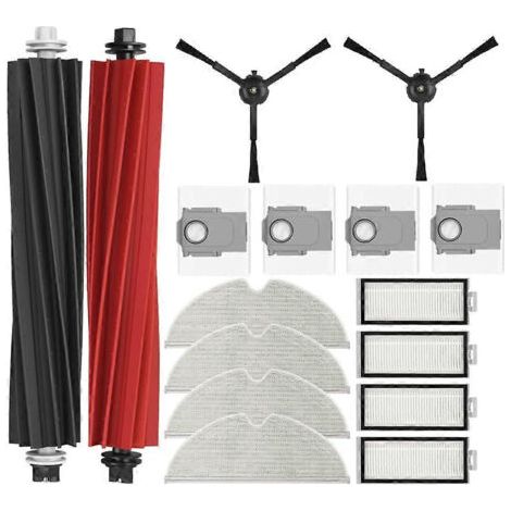 NALOOKAMIC 16 pièces pour aspirateur Roborock Q5 Pro, Q5 Pro+, Q5 Max+, Q5 DuoRoller+ : brosse principale, filtre et sacs à poussière (1/4)