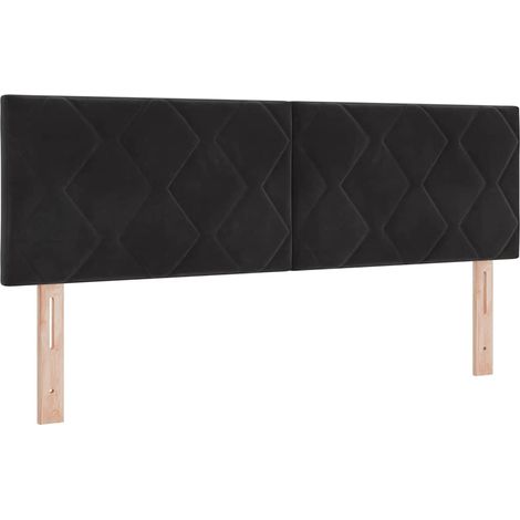 Maison Exclusive - Cabecero LED Negro 144 cm Terciopelo