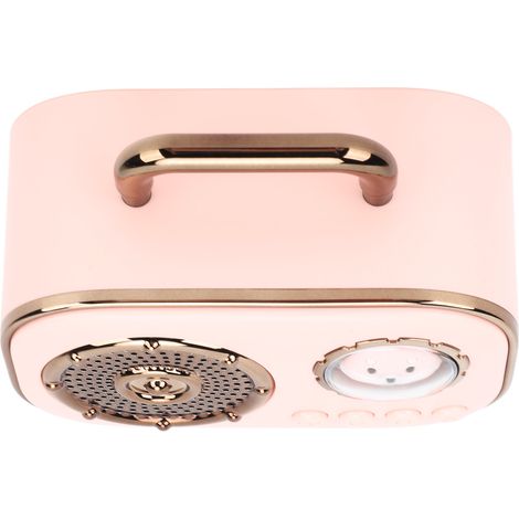 Enceinte Bluetooth Mini USB sans fil portable pour voiture, en forme de dessin animé, avec subwoofer rose (1/5)