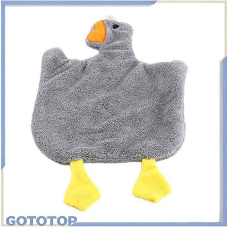 Serviette à main suspendue Serviette à main mignonne avec boucle de suspension, serviette absorbante en art carafe Gris (1/5)
