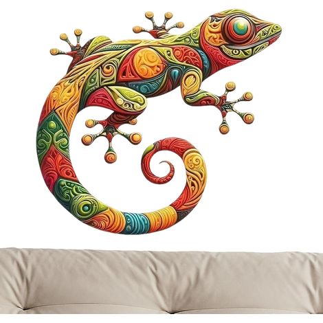Gecko Wandkunst Eidechsen Gecko Metal Art Wall Decor (1/5)