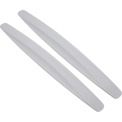 Lot de 2 films de protection pour pare-chocs de voiture, bandes d'angle autocollantes en fibre de carbone pour protection de carrosserie (1/4)