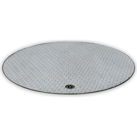 Hailo Schachtabdeckung HS8-R Edelstahl rund tagwasserdicht und geruchssicher Klasse D 400kN 1000x1000mm (1/4)