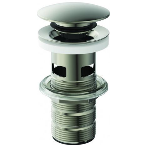 Poussoir à ouverture automatique pour lavabo avec trop-plein Silver Storm
