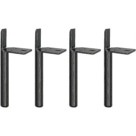 pieds de table en métal gris foncé (1/5)