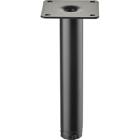 SOTECH Möbelfuß LIMA Höhe 150 mm, Ø 25 mm Höhenverstellbar 10 mm schwarz matt Vitrinenfuß Sockelfuß Schrankfuß (1/5)