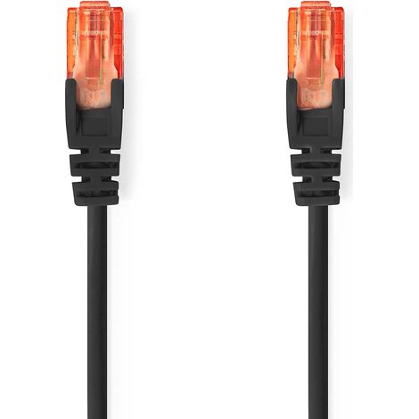 Cable de red CAT6  RJ45 macho  RJ45 macho  U/UTP  30.0 m  Redondo  PVC  Negro  Label