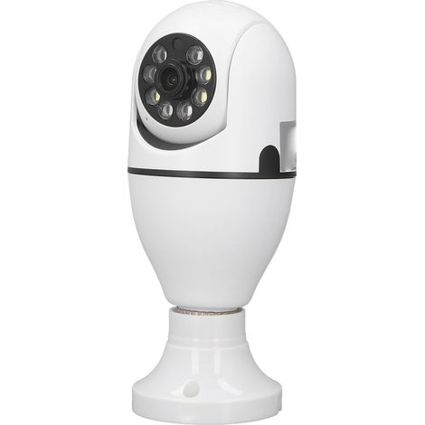 Ampoule connectée Tuya WiFi E27 avec caméra oscillante, résolution 1080p, 200 W, 250 V (1/5)