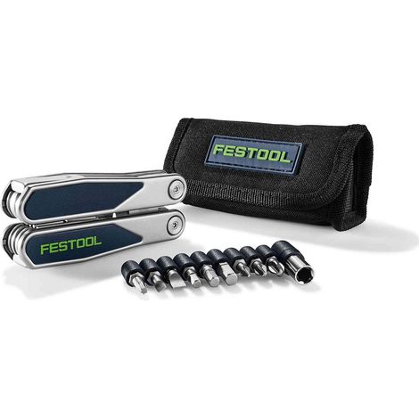 Festool – Outil multifonction – Acier inoxydable et aluminium anodisé – Pour bois dur et teck – Changement de fonction rapide