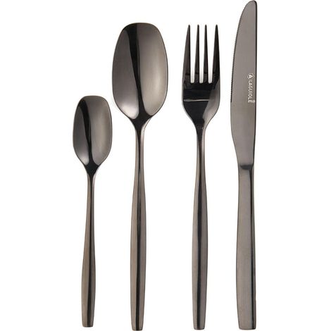 LAGUIOLE CUISSON - Ménagère 24 pièces - "Elora noir"