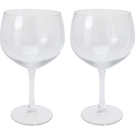 Calici decorativi Gin Tonic in vetro trasparente 650 ml set da 2 (1/4)
