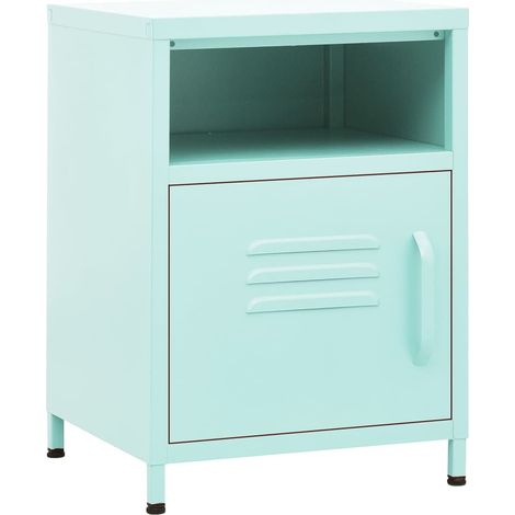 Maison Exclusive - Nachttische 2 Stk. Minzgrün 35x35x51 cm Stahl