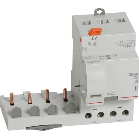 Bloc différentiel modulaire tétrapolaire Legrand DX³ 63A / 30mA type AC