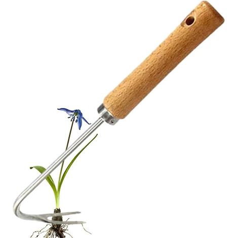 Garras multifuncionales para jardín con mango de madera: eliminación manual completa de malas hierbas y mantenimiento del jardín (1/5)