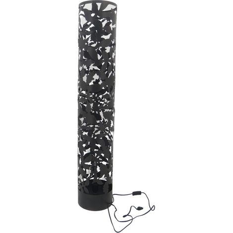 Lámpara de exterior de metal negro con hojas 120 cm, jardín (1/4)