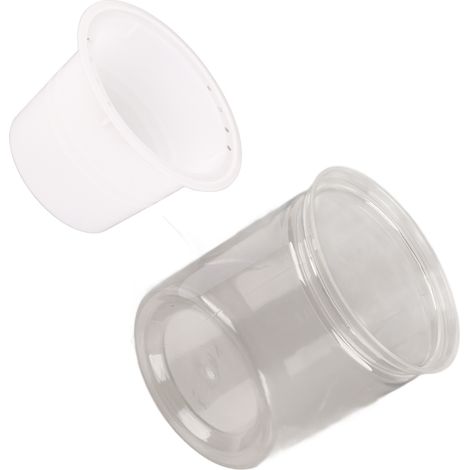 Maceta transparente autosellante para cultivo hidropónico – Maceta creativa de plástico, redonda, 11 x 10 cm, 12 cm de diámetro, 200 g, 1 unidad (1/5)
