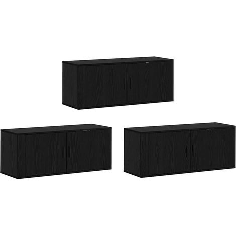 Maison Exclusive - Ensemble de meuble TV mural 3 pcs Chêne noir 100 x 34,5 x 40 cm