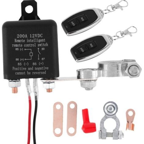 Sollbry – Coupe circuit batterie 12V 200A – Télécommande sans fil – Isolation sécurisée pour voiture, camion, RV – Installation facile (1/5)