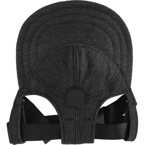 Casquette de baseball respirante pour animaux de compagnie, avec visière ajustable et légère, noire, taille S. (1/5)