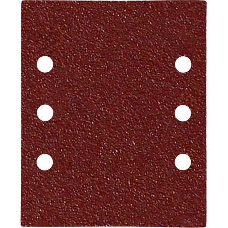 Lija de recambio (grano 40) para lijadoras orbitales de 6 agujeros con velcro 114x140mm (1/5)