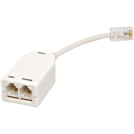 Filtre ADSL 1 RJ45/2 RJ11 - blanc