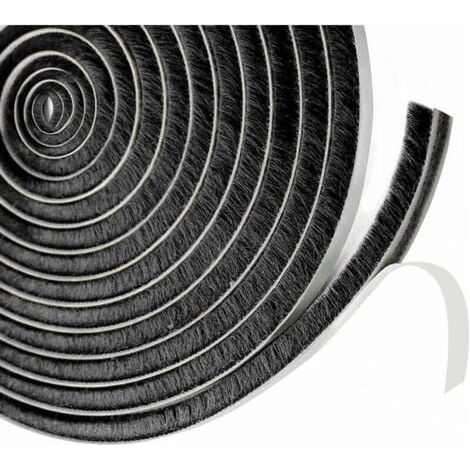 Sliding door brush seal, 9 mm (W) x 23 mm (D) x 6 m (L) Window seal for sound insulation, door, insulating shutter (Grey) (1/5)