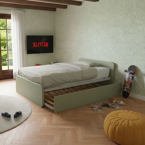 Letto 1 piazza e mezza con letto estraibile - Salvia