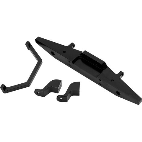 Pare-chocs avant en aluminium avec boucle de remorque pour voiture RC MN D90 1/12, noir (1/5)